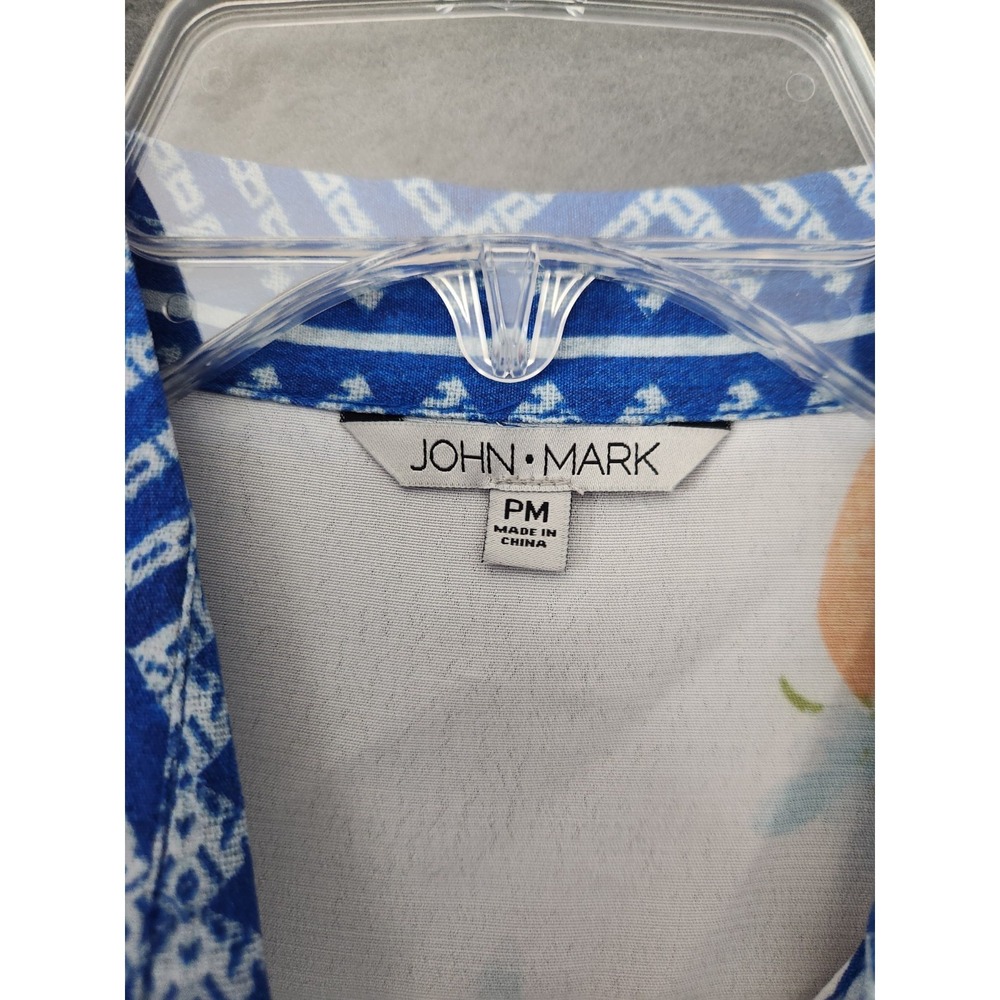 NWT John Mark Women PM Tunic Top Boho Art To Wear Colorful Festival Resort Beach - Picture 7 of 10